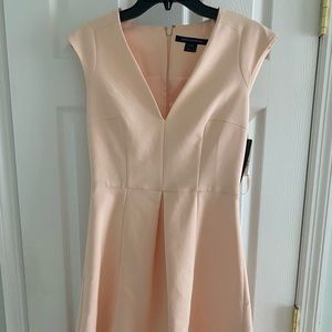 Pale pink/peach French connection v neck dress NWT